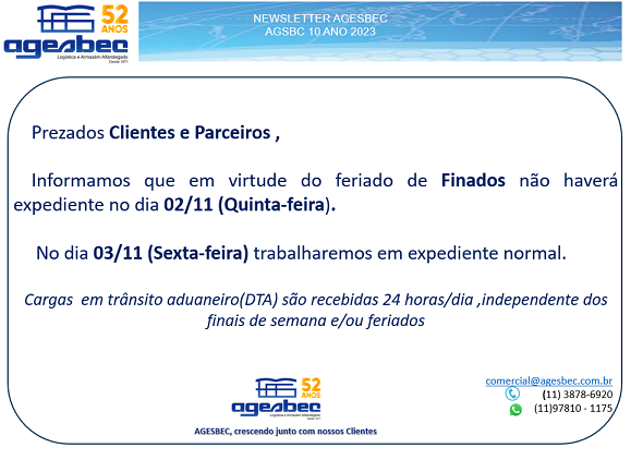 Comunicado AGESBEC