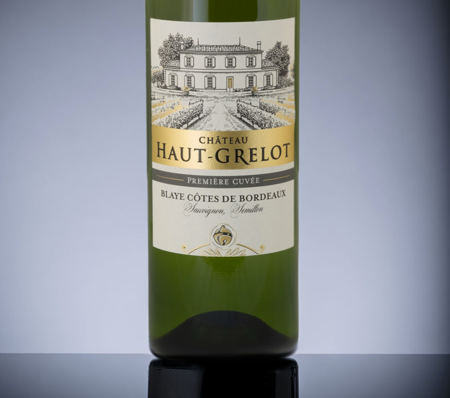 Bottle of Premier Cuvee Blaye Cotes de Bordeaux Blanc 2019 by Château Haut Grelot 