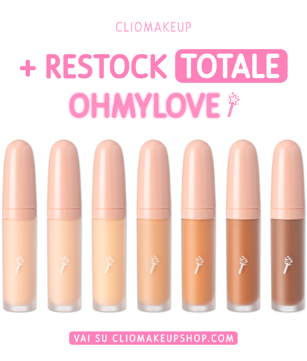 cliomakeup cliomakeupshop correttore ohmylove restock totale shades