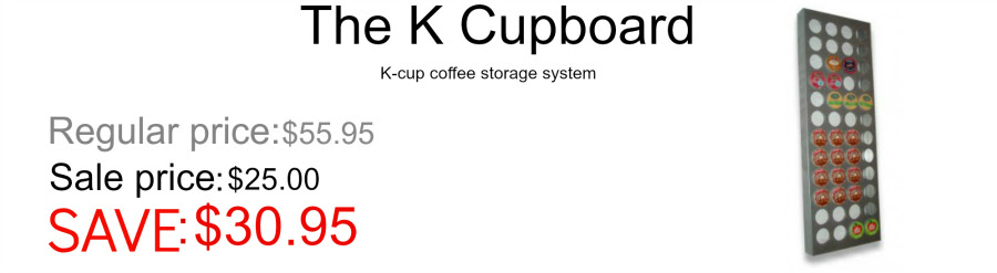The K Cupboard Keurig coffee storage system