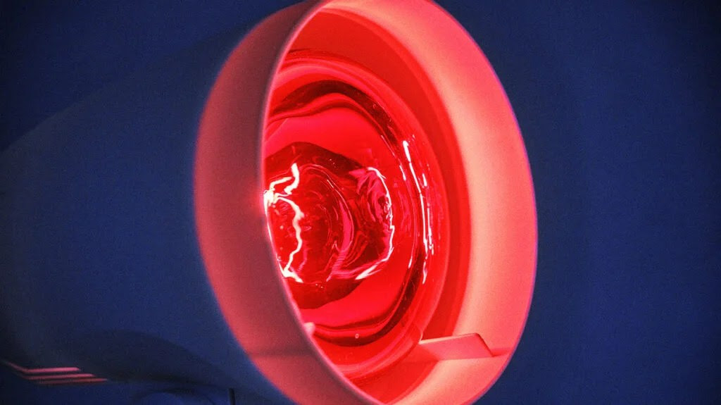 Close up of an infrared lamp