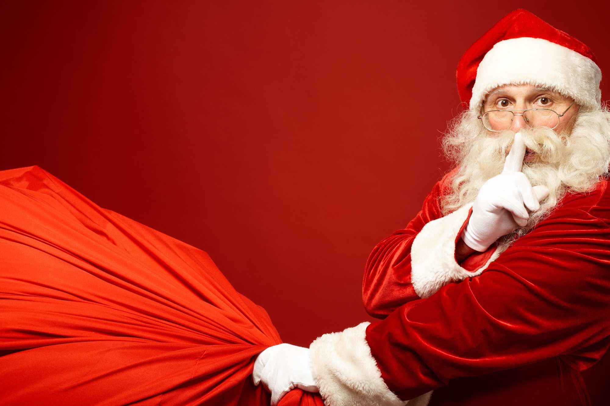 Santa shushing Santa shushing