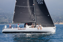 J/125 Warrior sailing Santa Barbara- King Harbor race