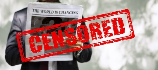 censored over newspaper