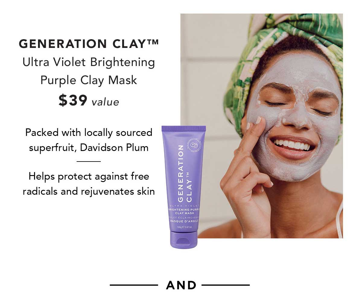 Generation Clayâ¢ | Ultra Violet Brightening Purple Clay Mask