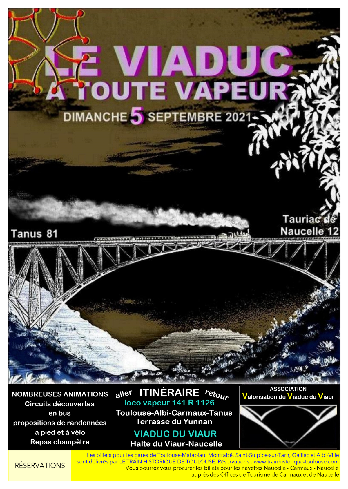 Affiche LE VIADUC À TOUTE VAPEUR 5 septembre 2021