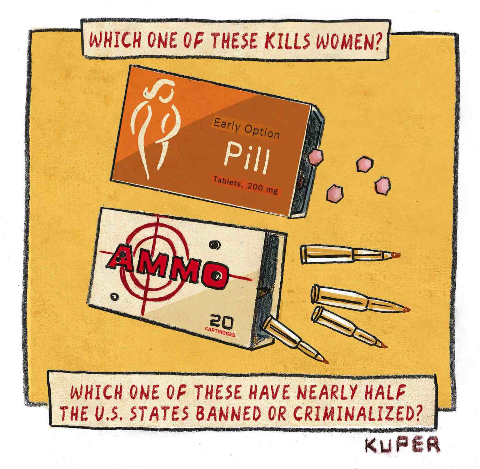 Republicans ban abortion medication but ignore bullets and weapons of war