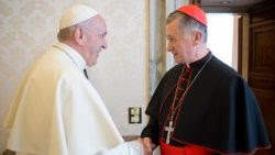 Papa Francisco en audiencia con el Cardenal Cupich. Papa Francisco en audiencia con el Cardenal Cupich.