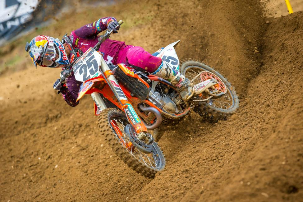 Marvin Musquin ended the day third overall (2-4) and trails Tomac by 20 points heading into the final round.