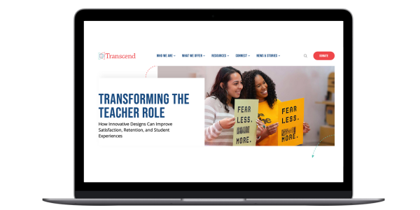 Transforming the Teacher Role webpage
