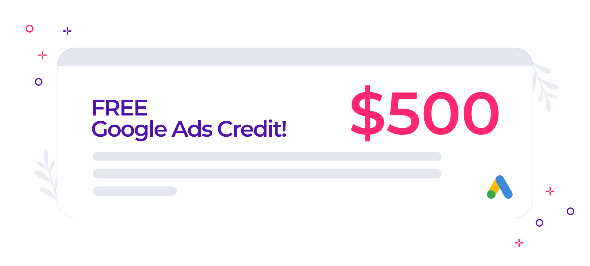 free $500 Google Ad Credit