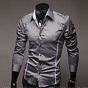 URUN Men's Fashion Slim Long Sleeve Shirt...