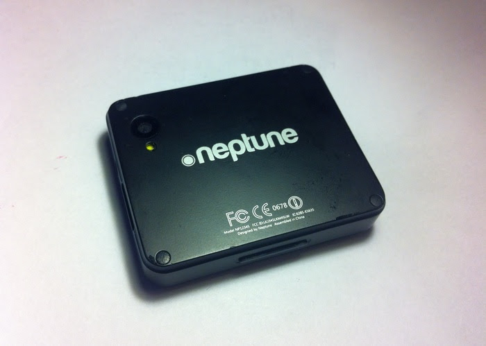 Back of a Pine prototype, with the 5-megapixel rear-facing camera and its LED flash visible.