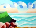 Mark Webster - Abstract Ocean Coast Landscape Oil Painting - Posted on Monday, January 12, 2015 by Mark Webster