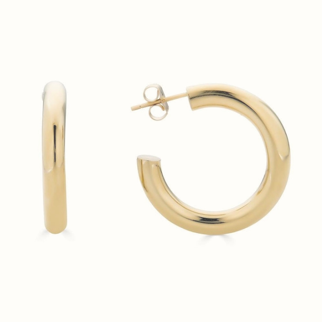 Gold hoop earrings