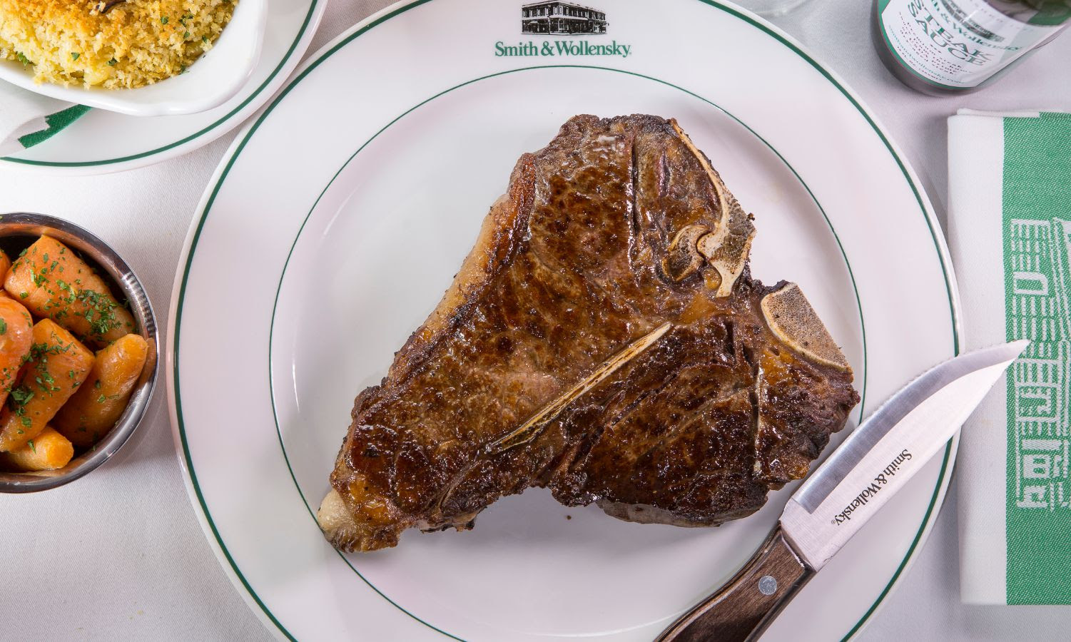 64% of a steak dinner and wine for two at Smith and Wollensky
