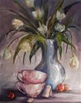 Almost Tea Time still life floral painting by Alabama Artist Angela Sullivan - Posted on Monday, March 23, 2015 by Angela Sullivan