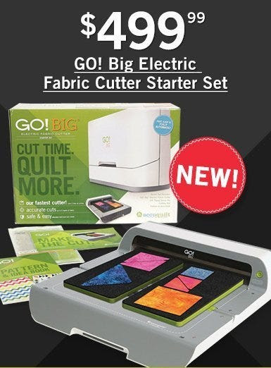 AccuQuilt GO! Big Electric Fabric Cutter Starter Set - 55500