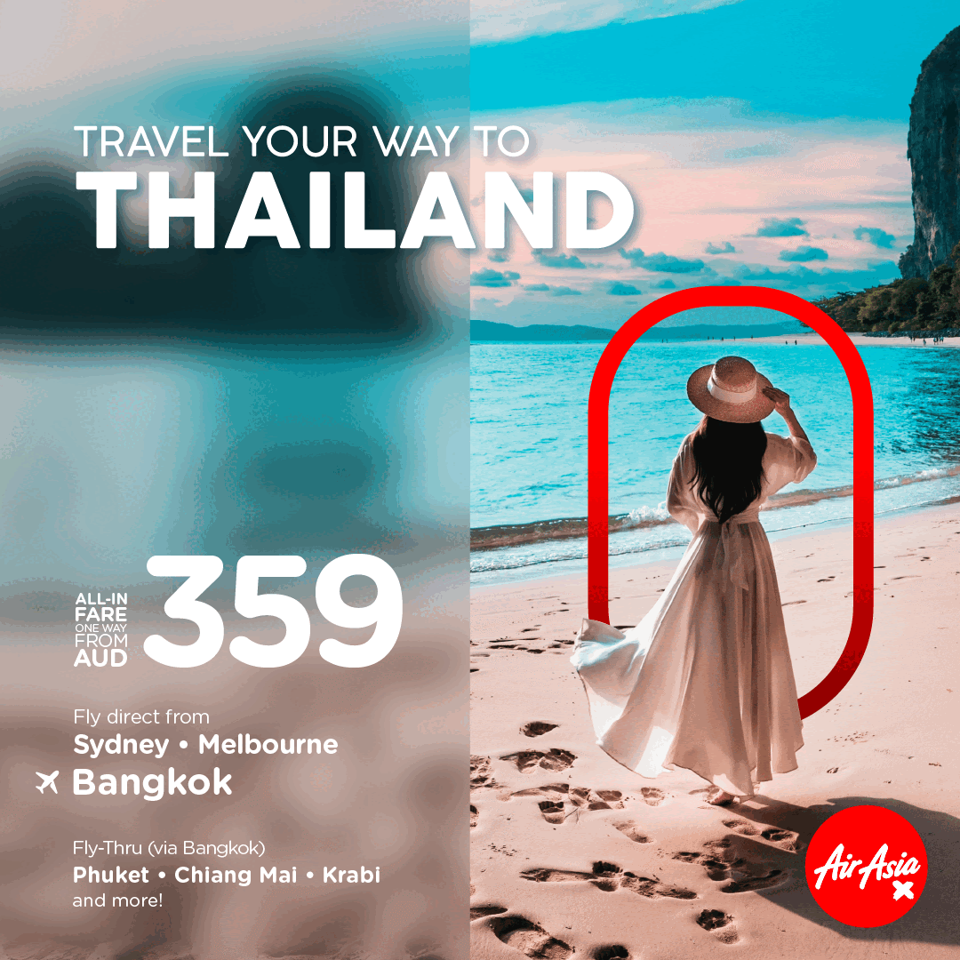 Fly direct from Sydney or Melbourne to Bangkok from AUD 359