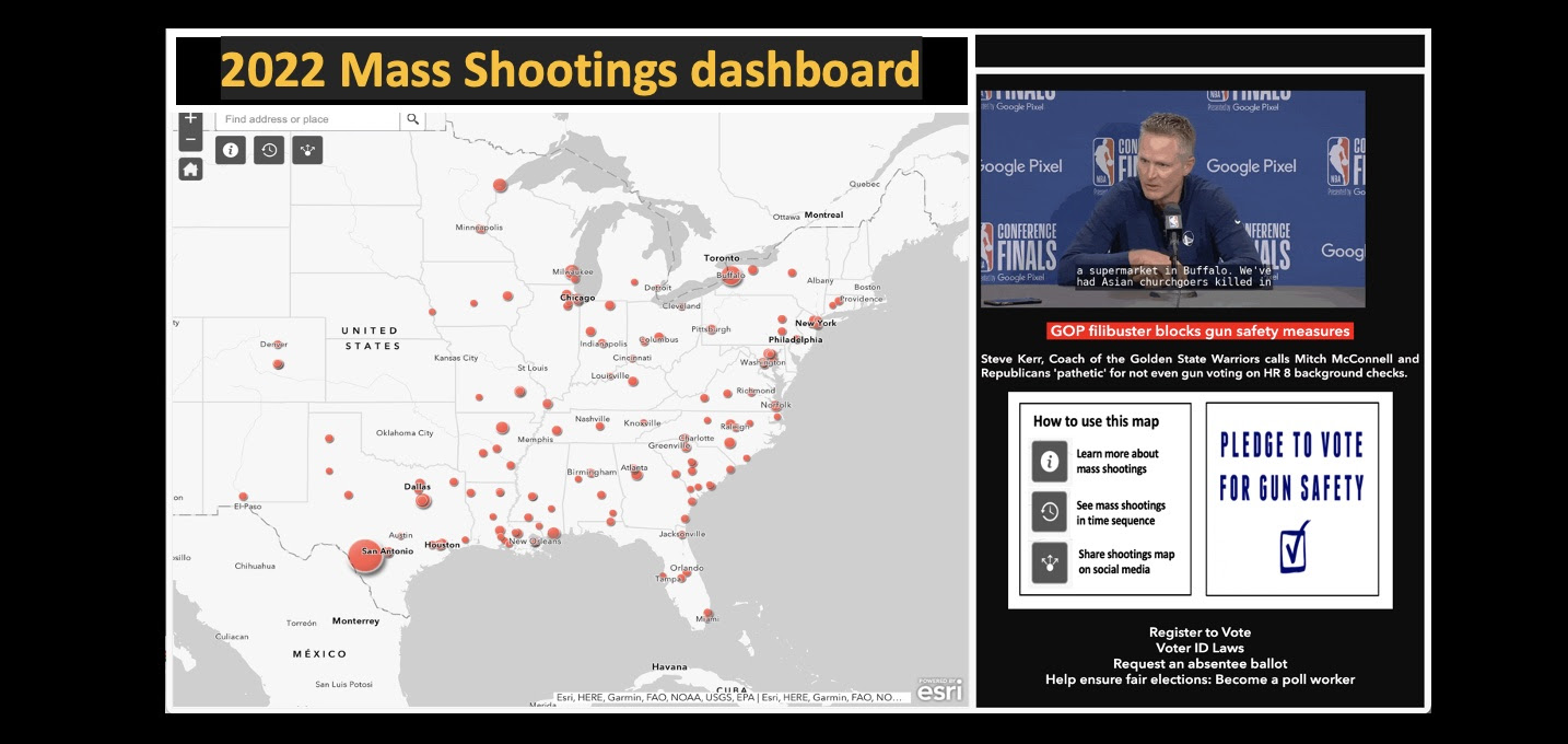 2022 Mass shootings dashboard shows deaths and injuries as Republicans use the filibuster to block gun safety measures