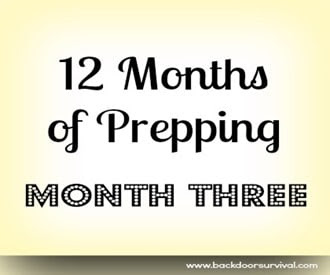 12 Months of Prepping: Month Three