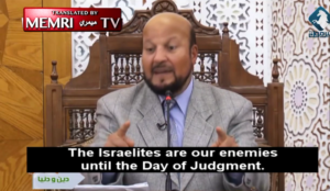 Muslim prof: “Israelites are our enemies until the Day of Judgment. Two state solution? What are you talking about?”
