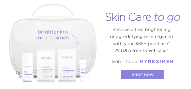 Receive your choice of 5-pc gift with $65 Glytone purchase