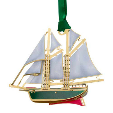 Schooner 3D Ornament