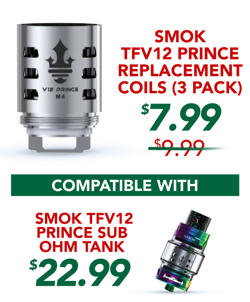 Smok TFV12 Prince Replacement Coils (3 Pack), $7.99