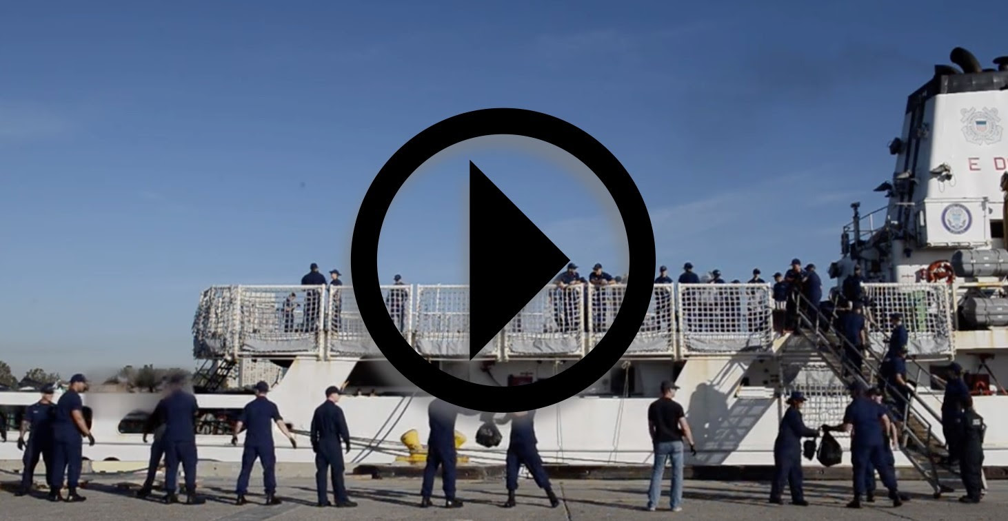 Coast Guard Cutter Alert conduct drug offload in San Diego