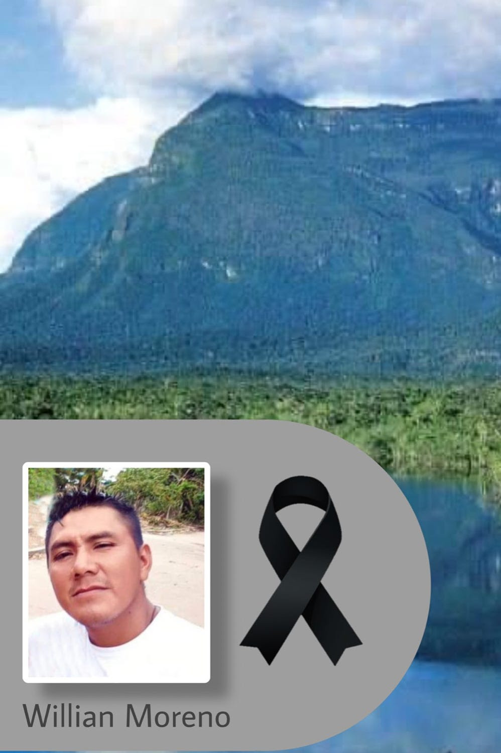 José Willian Moreno, indígena del pueblo Puinave asesinado en el Parque Nacional Yapacana. Créditos: A.C. KAPE-KAPE