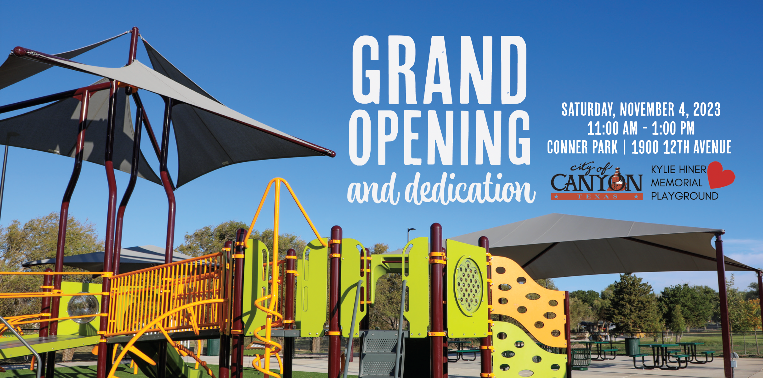 Kylie Hiner Memorial Playground Grand Opening and Dedication @ Kylie Hiner Memorial Playground Grand Opening and Dedication | Canyon | Texas | United States