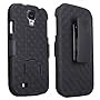 Samsung Galaxy S4 Case, Black Swivel Slim Belt Clip Holster Armor Protective Case, Defender Cover (SHELL HOLSTER COMBO) (BLACK HOLSTER SHELL COMBO)