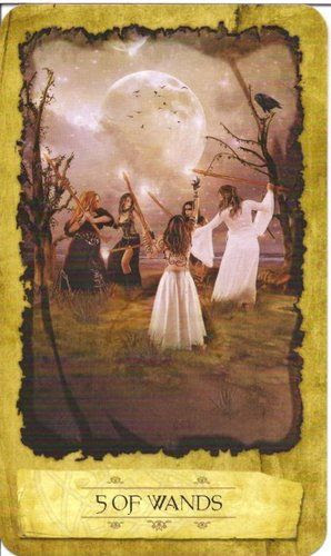 5 of Wands ~ Mystic Dreamer Tarot | Five of wands, Wands tarot, Tarot cards  art