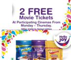 (offline) Cadbury HelloJoy Offer : Buy Products Worth Rs 200 And Get 2 Free Movie Tickets Upto Rs 500