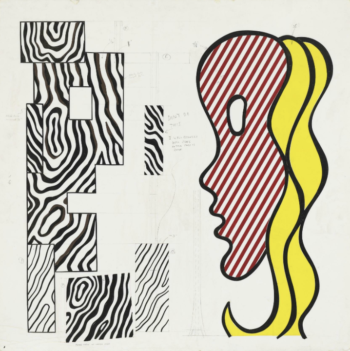 Roy Lichtenstein, The Conversation (Study), c. 1984.