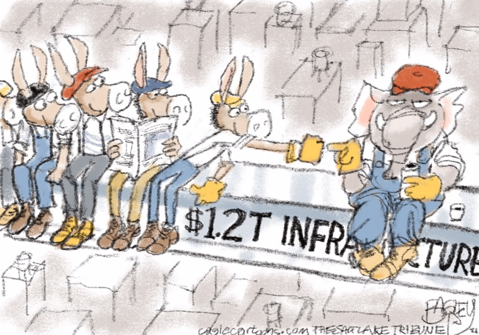 Republicans block infrastructure bill