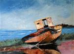 12 x 14 inch oil Abandoned Boat - Posted on Thursday, April 2, 2015 by Linda Yurgensen