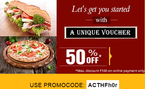 Get 50% off on all food orders (Max Discount Rs. 100)