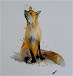 Fox Original Watercolor Painting- Watercolor Fox Painting - Posted on Sunday, December 28, 2014 by James Lagasse