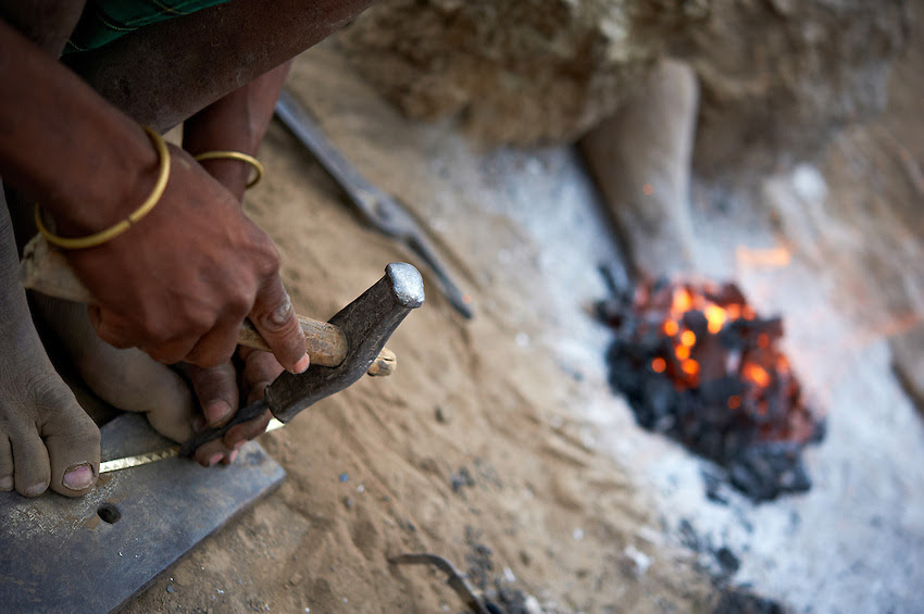 Tanzania - Lake Eyasi - Datoga Blacksmiths Tribe - Cold Hammering