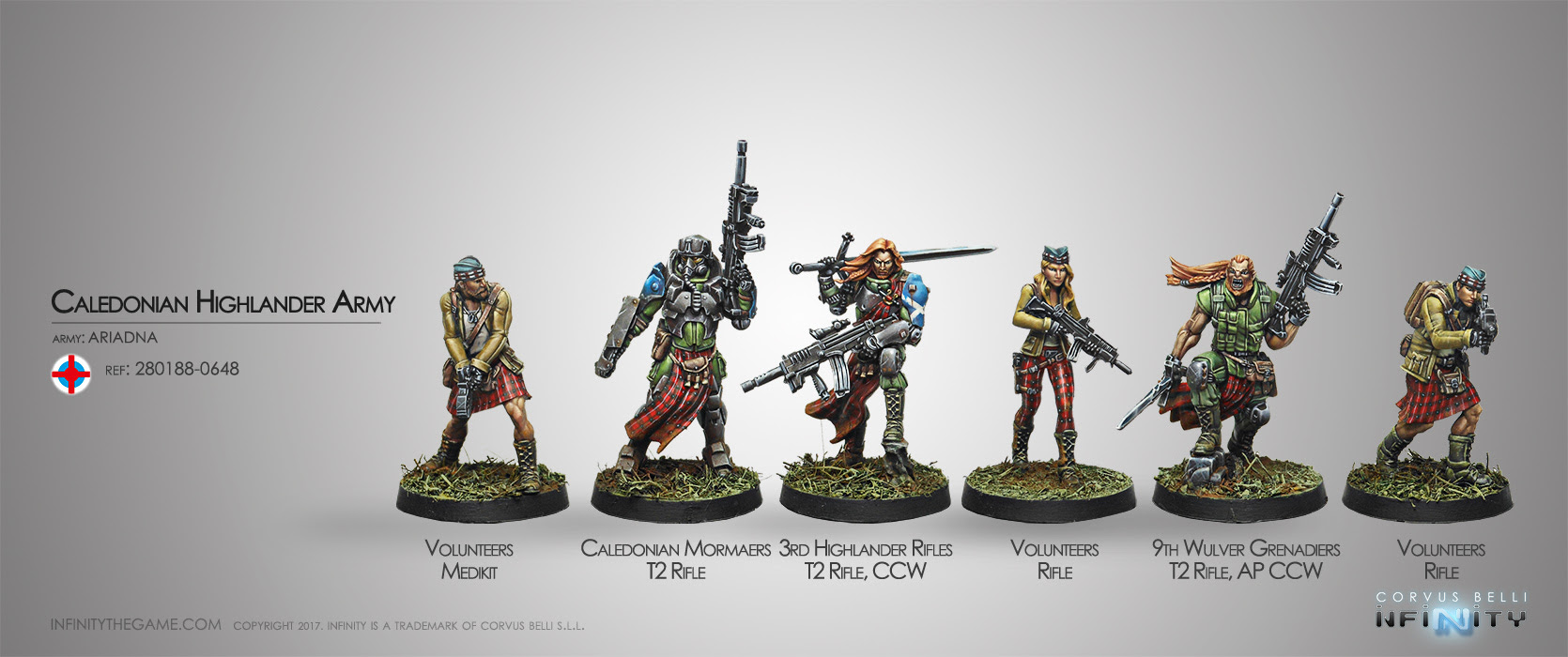 CALEDONIAN HIGHLANDER ARMY, ARIADNA SECTORIAL STARTER PACK CALEDONIAN HIGHLANDER ARMY, ARIADNA SECTORIAL STARTER PACK