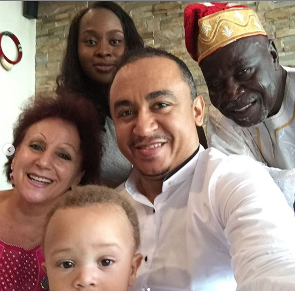 Daddy Freeze shares photos of his family after being called a b*stard by Pastor Ibiyeomie