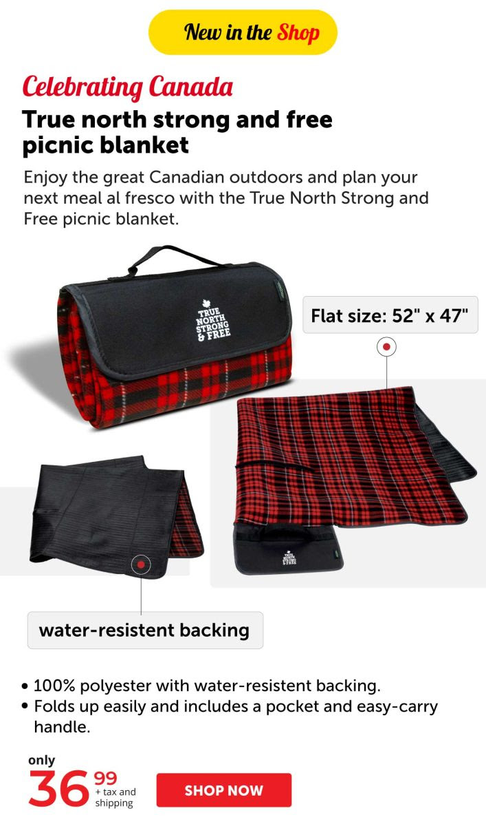 True north strong and free Picnic Blanket