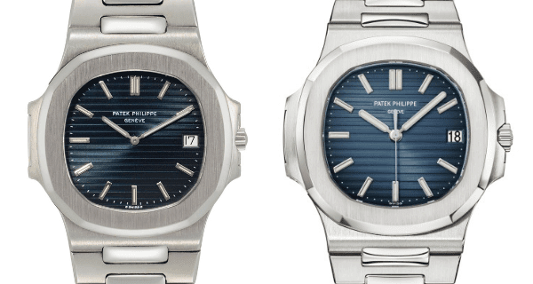 The original Patek Philippe Nautilus ref 3700 and the current model ref 5711