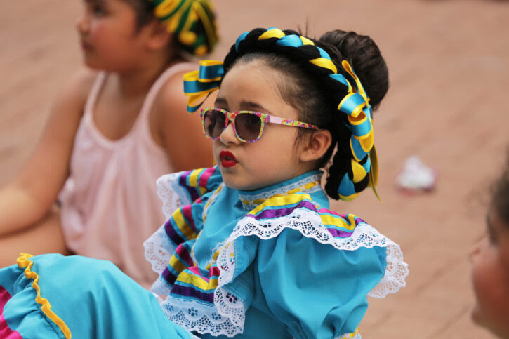 girl in ethnic dress at Flint Hills Family Festival