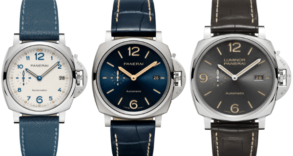 Panerai Luminor Due Watches in 38, 42 and 45mm sizes