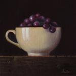 Vintage Teacup with Red Grapes - Posted on Thursday, February 26, 2015 by Darla McDowell