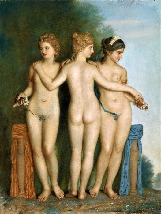 Три грации с античной римской статуи в коллекции Боргезе в Риме (The Three Graces) 1737 59.4 х 45.4_пергамент, пастель Амстердам, Рейксмузеум (526x700, 105Kb)