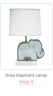 Grey Elephant Lamp